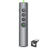 Rechargeable Green Laser Pointer,Clicker for PowerPoint Presentations,USB-C/A Power Point Clicker,Wireless Presenter Remote