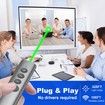 Rechargeable Green Laser Pointer,Clicker for PowerPoint Presentations,USB-C/A Power Point Clicker,Wireless Presenter Remote