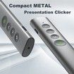 Rechargeable Green Laser Pointer,Clicker for PowerPoint Presentations,USB-C/A Power Point Clicker,Wireless Presenter Remote