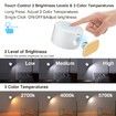 LED Wall Mounted Reading Lights,Wall Sconces with 3 Color Temperatures & 3 Brightness Levels Rechargeable Battery Magnetic Ball 360° Rotation Touch Control,Lamps for Kids Study Bedside Closet (White)