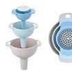 Kitchen Funnel with Detachable Strainer Filter, Small/Medium/Large Funnel for Filling Bottles with Oil, Liquid, Food, Powder