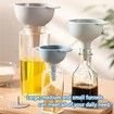 Kitchen Funnel with Detachable Strainer Filter, Small/Medium/Large Funnel for Filling Bottles with Oil, Liquid, Food, Powder
