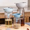 Kitchen Funnel with Detachable Strainer Filter, Small/Medium/Large Funnel for Filling Bottles with Oil, Liquid, Food, Powder