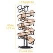 Spiral Design Metal Egg Skelter Dispenser Rack Storage Display Rack-Black