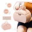 Jewelry Box 3 Tier Travel Jewelry Boxes Pu Leather Jewelry Handbag Organizer Gift for Her Mother day Pink