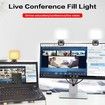 Rechargeable Selfie Fill Light,Clip-on LED Video Light with Tripod,3 Light Modes,Soft Lighting,for Phone,Laptop,Tablet & iPad,Selfie/Video Conference/Photography/Live Stream/Makeup