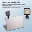 Rechargeable Selfie Fill Light,Clip-on LED Video Light with Tripod,3 Light Modes,Soft Lighting,for Phone,Laptop,Tablet & iPad,Selfie/Video Conference/Photography/Live Stream/Makeup