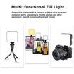 Rechargeable Selfie Fill Light,Clip-on LED Video Light with Tripod,3 Light Modes,Soft Lighting,for Phone,Laptop,Tablet & iPad,Selfie/Video Conference/Photography/Live Stream/Makeup