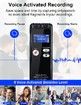 64GB Digital Voice Recorder for Lectures Meetings,Tape Recorder Audio Recording Device with Playback,3072kbps Dictaphone Sound Recorder,Password,Support TF Expansion