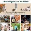 Digital Automatic Cat Feeder,Smart Pet Feeder with 48 Hour Timer, Dry and Wet Food Dispenser for Cats and Dogs