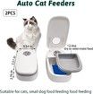 Digital Automatic Cat Feeder,Smart Pet Feeder with 48 Hour Timer, Dry and Wet Food Dispenser for Cats and Dogs