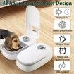 Digital Automatic Cat Feeder,Smart Pet Feeder with 48 Hour Timer, Dry and Wet Food Dispenser for Cats and Dogs