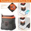 LED Camping Lantern,Rechargeable Flashlights with 3000LM,Dimmable Battery Powered Camping Lights,Daylight Warm Light 8 Modes,Portable Waterproof Tent Light (Orange)