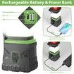 LED Camping Lantern,Rechargeable Flashlights with 3000LM,Dimmable Battery Powered Camping Lights,Daylight Warm Light 8 Modes,Portable Waterproof Tent Light (Green)