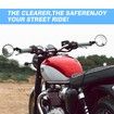 Universal Motorcycle Mirrors - 3 Inch Round Folding Bar End Side Mirror Compatible with Honda, Scooter, Suzuki, Yamaha, Kawasaki, Victory and More