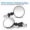 Universal Motorcycle Mirrors - 3 Inch Round Folding Bar End Side Mirror Compatible with Honda, Scooter, Suzuki, Yamaha, Kawasaki, Victory and More