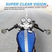 Universal Motorcycle Mirrors - 3 Inch Round Folding Bar End Side Mirror Compatible with Honda, Scooter, Suzuki, Yamaha, Kawasaki, Victory and More