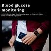 Bluetooth Fashion Smartwatch,Upgrade Blood Glucose Monitoring Smartwatch Non-invasive Blood Sugar Test Smart Watch (Matte Pink)