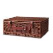 Alfresco 4 Person Picnic Basket Handle Baskets Outdoor Insulated Blanket