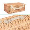 Alfresco 4 Person Picnic Basket Wicker Set Baskets Outdoor Insulated Blanket Navy