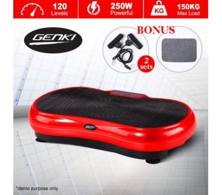 Genki Ultra Slim Vibration Fitness Machine Body Shaper Platform 2nd Gen - Red