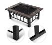 3-in-1 Extra Long Multi-Function BBQ Pit Table with Removable Chicken Roaster