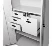 185CM Two Door Filing Storage Steel Cabinet with Drawers