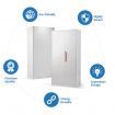 185CM Two Door Filing Storage Steel Cabinet with Drawers