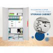 185CM Two Door Filing Storage Steel Cabinet with Drawers