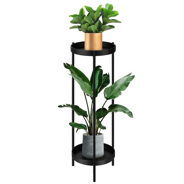 H.W.F PLANTER STAND”HIGH“ 80CM High Plant Stand Metal Flower Pots Shelf Indoor Outdoor