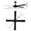 Devanti 52'' Ceiling Fan w/Remote - Black