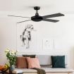 Devanti 52'' Ceiling Fan w/Remote - Black