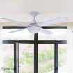 Devanti 52 inch Ceiling Fan w/Light w/Remote Timer - White