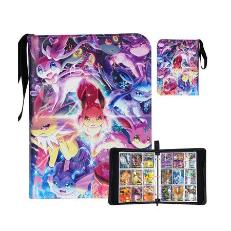 pokemon card binder 900 Amazon.com: Pokemon Card Binder 900 Pocket with Magnifying Glass - Trading  Card Storage Album Zipper 3 Ring for MTG Sports Cards TCG main image 0