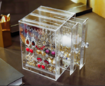 Acrylic Jewelry Storage Box Earring Display Stand Organizer Holder with 3 Vertical Drawer (Transparent)
