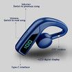 V18 Bone Conduction Headphones Bluetooth5.0 Earbuds With Earhooks With LED Digital Display Business Wireless Earphone For Phones Color Green