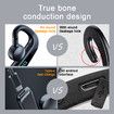 V18 Bone Conduction Headphones Bluetooth5.0 Earbuds With Earhooks With LED Digital Display Business Wireless Earphone For Phones Color Black
