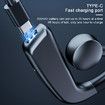 V18 Bone Conduction Headphones Bluetooth5.0 Earbuds With Earhooks With LED Digital Display Business Wireless Earphone For Phones Color Black