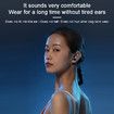 V18 Bone Conduction Headphones Bluetooth5.0 Earbuds With Earhooks With LED Digital Display Business Wireless Earphone For Phones Color Black