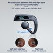 V18 Bone Conduction Headphones Bluetooth5.0 Earbuds With Earhooks With LED Digital Display Business Wireless Earphone For Phones Color Black