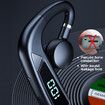V18 Bone Conduction Headphones Bluetooth5.0 Earbuds With Earhooks With LED Digital Display Business Wireless Earphone For Phones Color Black
