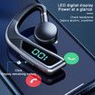 V18 Bone Conduction Headphones Bluetooth5.0 Earbuds With Earhooks With LED Digital Display Business Wireless Earphone For Phones Color Black
