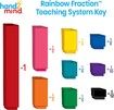 Plastic Rainbow Tower Cube Set with Fractions (Set of 51)