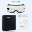 Eye Massager with Heat Eye Massager with Bluetooth Music, 6 Massager Modes and 10 Minutes Auto Shutdown White