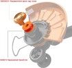 WA0010 Edger Spools Replacement for Worx WG180 WG163 Weed Wacker Eater String (6 Spool, 2 Cap)