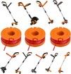 WA0010 Edger Spools Replacement for Worx WG180 WG163 Weed Wacker Eater String (6 Spool, 2 Cap)