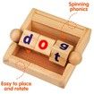 Montessori Wooden Reading Blocks Flash Cards Short Vowel Letters Educational Alphabet Learning Toys for Preschool Boys Girls Toys