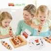Montessori Wooden Reading Blocks Flash Cards Short Vowel Letters Educational Alphabet Learning Toys for Preschool Boys Girls Toys