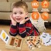 Montessori Wooden Reading Blocks Flash Cards Short Vowel Letters Educational Alphabet Learning Toys for Preschool Boys Girls Toys