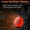 Digital Meat Thermometer Wireless Bluetooth for BBQ Smoker Kitchen Cooking Grill Thermometer Timer-4 Probes